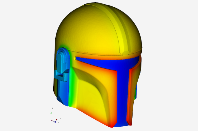 Cooling Mandalorian Helmet - Thermal Analysis
